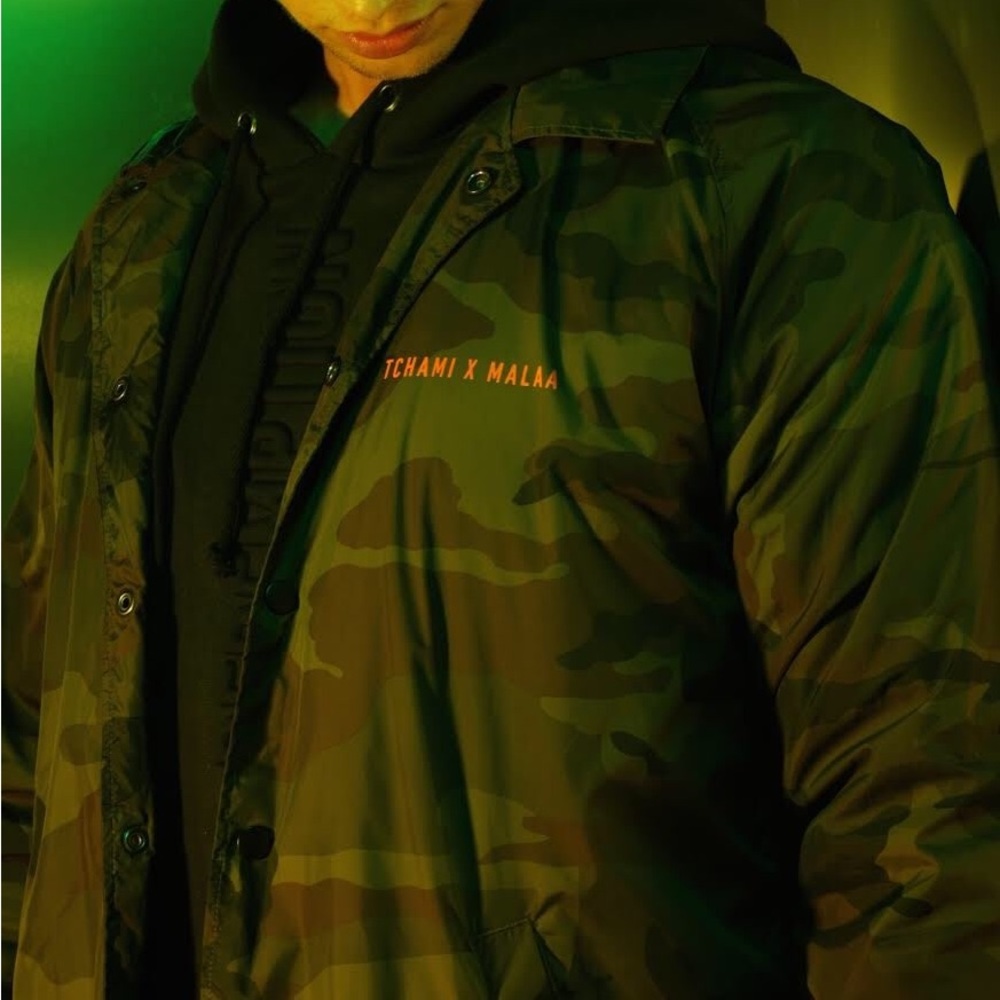 Tchami x Malaa No Redemption Coach Jacket Camo Tour Merch